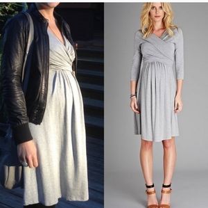 Isabella Oliver Emily Dress Grey Melange Maternity